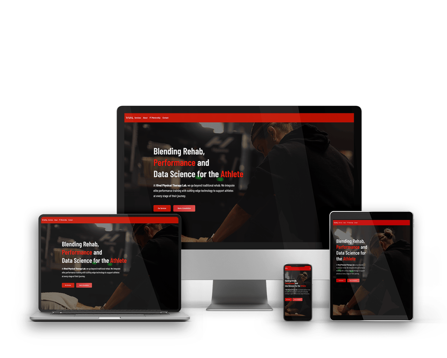 Custom website design created for a service business