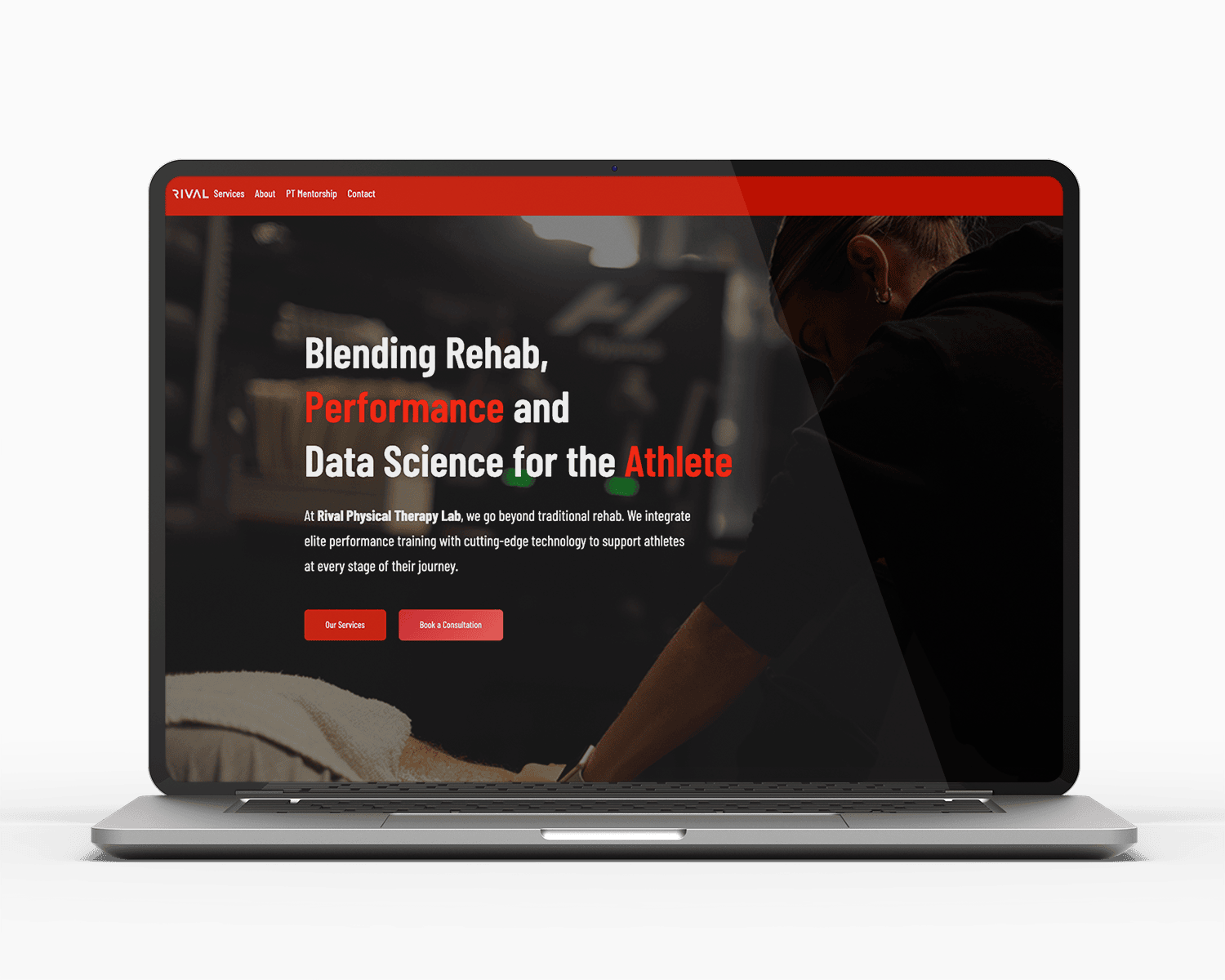 Client website displayed on desktop, tablet, and mobile devices